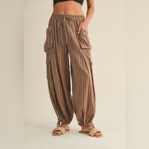 🆕🤍MOCHA COTTON CARGO PANTS